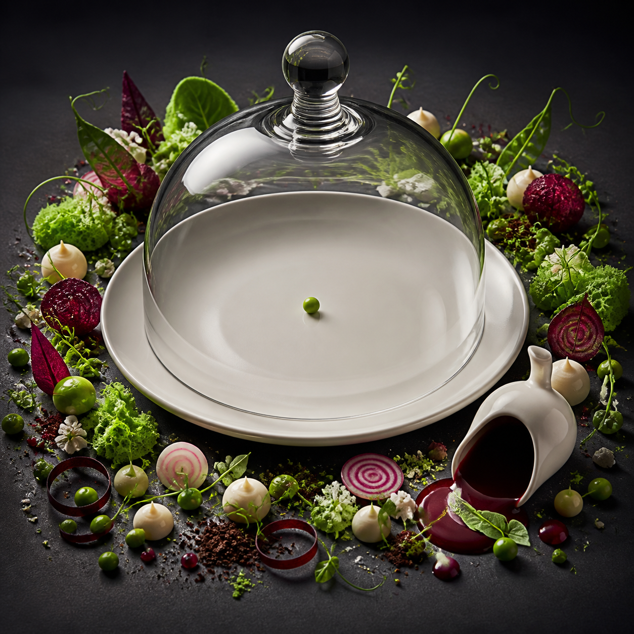 One pea, seven courses