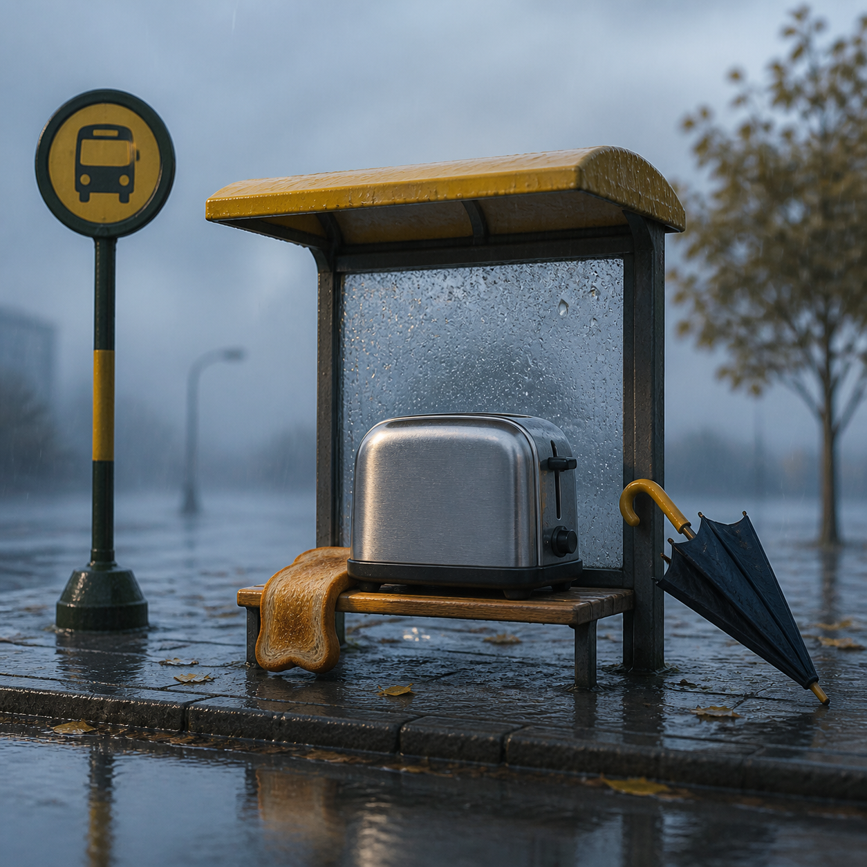 Toaster misses the only bus